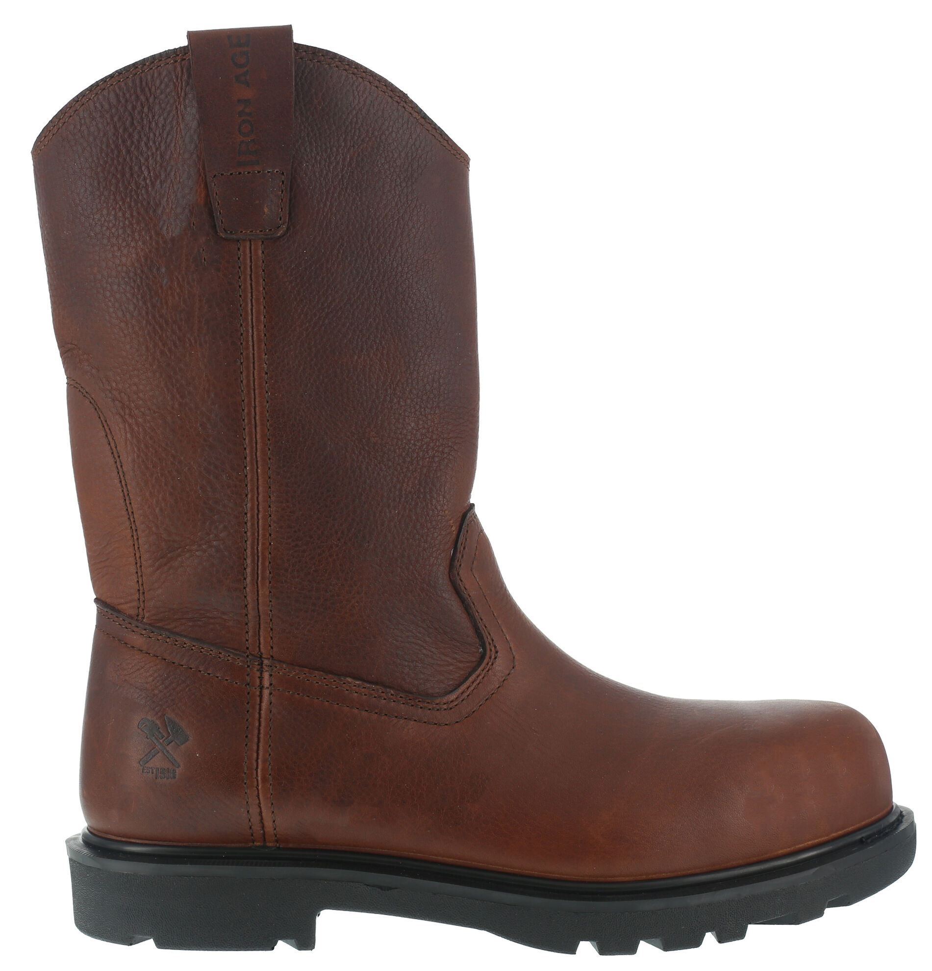 Image #3 - Iron Age Men's Hauler Wellington Work Boots - Composite Toe, Brown, hi-res