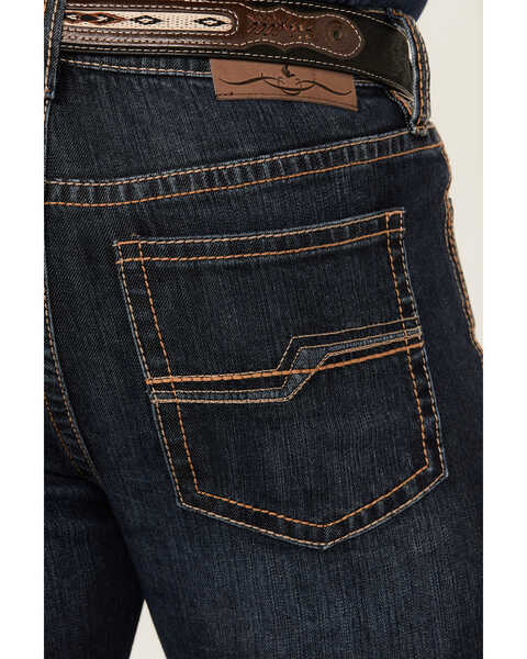 Image #4 - Cody James Men's Shadow Dark Wash Crinkled Slim Straight Stretch Denim Jeans , Dark Wash, hi-res