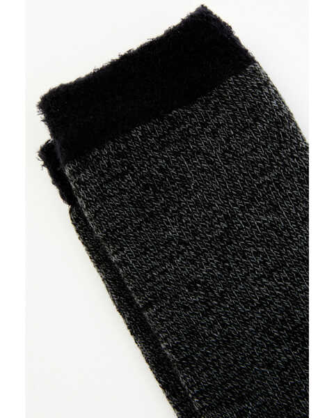 Image #2 - Cody James Men's Heathered Cozy Socks, Black, hi-res