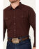 Image #3 - Cody James Men's Long Rider Plaid Print Long Sleeve Snap Western Flannel Shirt, Dark Red, hi-res
