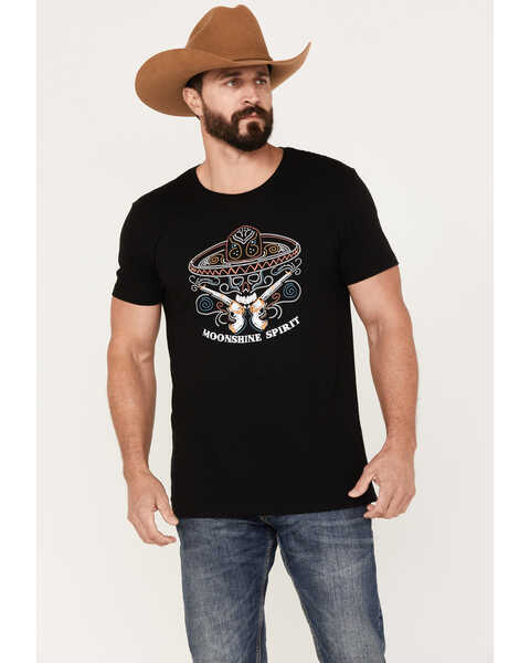 Image #1 - Moonshine Spirit Men's Beads Short Sleeve Graphic T-Shirt, Black, hi-res
