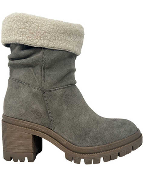 Image #1 - Very G Women's Snuggy Boots - Round Toe, Grey, hi-res