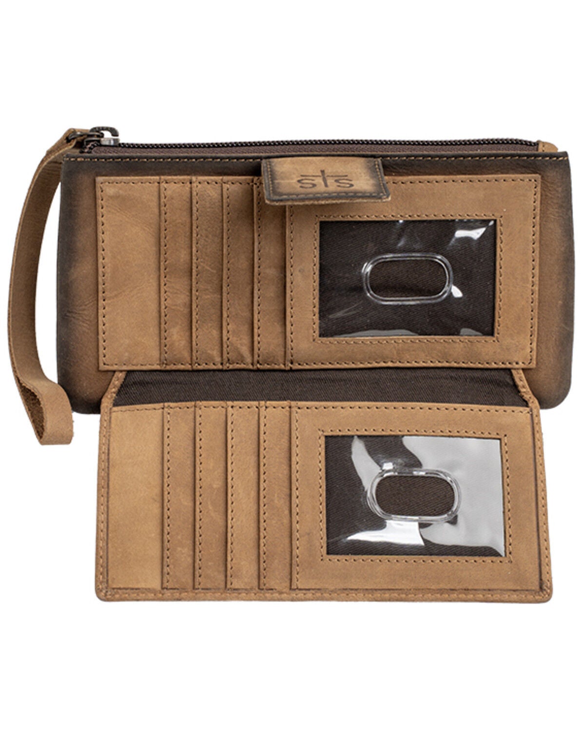 Image #6 - STS Ranchwear By Carroll Women's Baroness Basic Bliss Haley Wristlet Wallet, Brown, hi-res