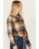 Image #2 - Cleo + Wolf Women's Plaid Print Long Sleeve Flannel Shirt , Bronze, hi-res