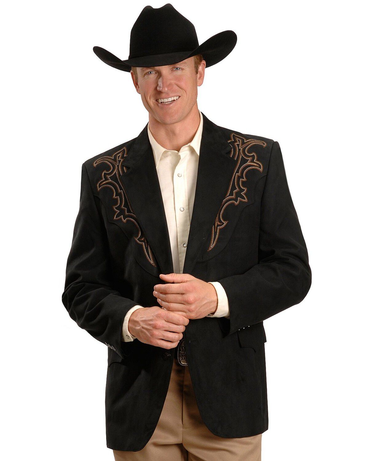 Image #1 - Circle S Men's Galveston Sportcoat - Reg, Tall, Black, hi-res