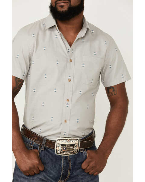 Image #3 - Pendleton Men's Carson Chambray Dobby Short Sleeve Button Down Western Shirt , Grey, hi-res