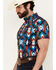Image #2 - RANK 45® Men's Raflame Southwestern Print Button-Down Stretch Western Shirt, Dark Orange, hi-res