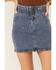 Wishlist Women's Demin Shirred Waist Mini Skirt, Blue, hi-res