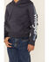 Wrangler Infant Boys' Long Sleeve Logo Fleece Hoodie, Grey, hi-res