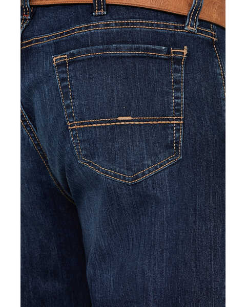 Image #4 - Justin Men's 1879 Medium Wash Stretch Bootcut Denim Jeans, Medium Wash, hi-res