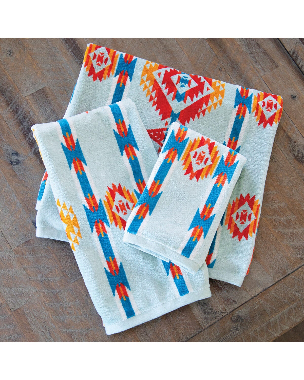 Carstens Home Rowan Towel Set - 3 Piece, Blue, hi-res
