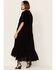 Saints & Hearts Women's Eyelet Lace Midi Dress, Black, hi-res