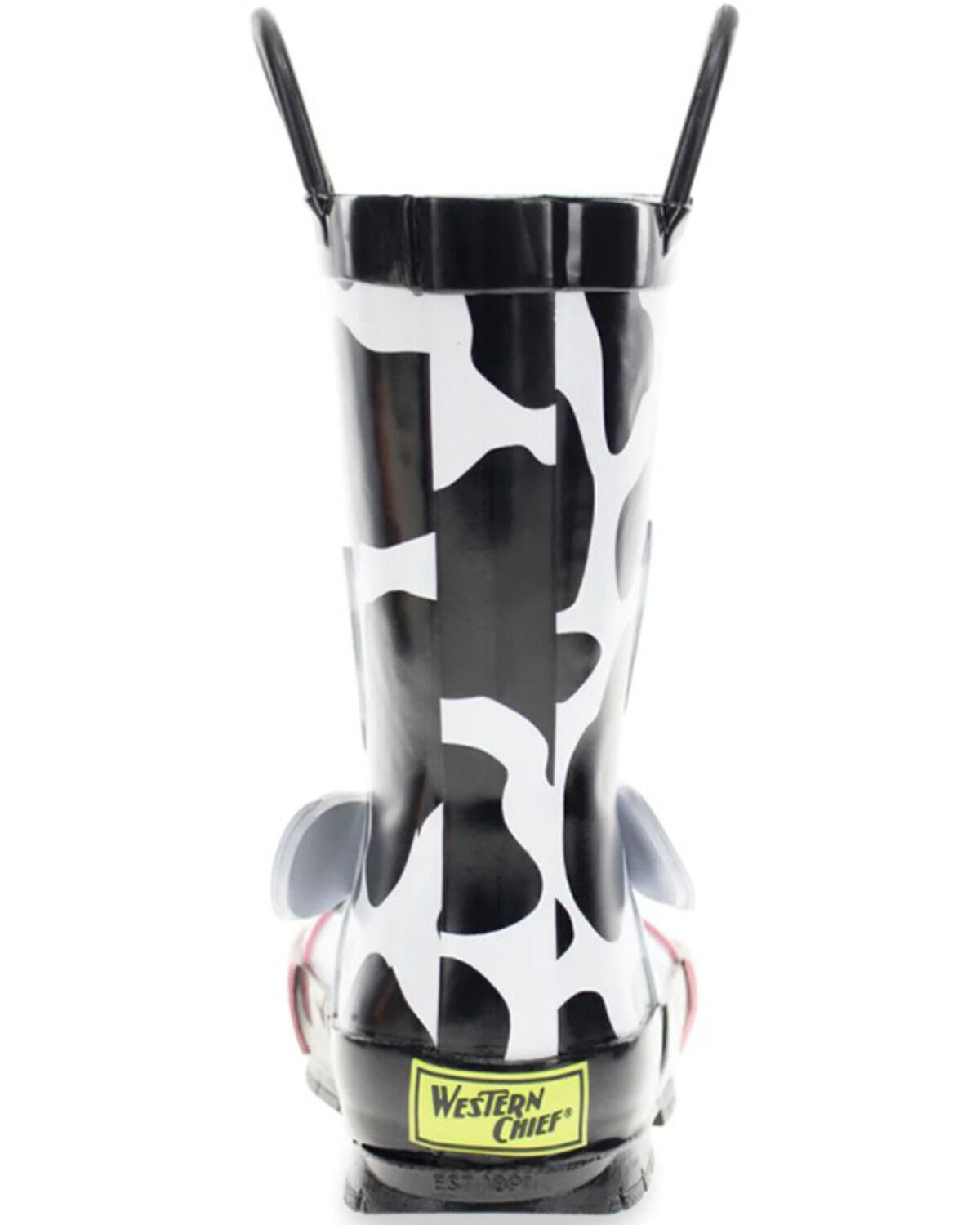 Image #5 - Western Chief Girls' Colbie Cow Rain Boots, Black, hi-res