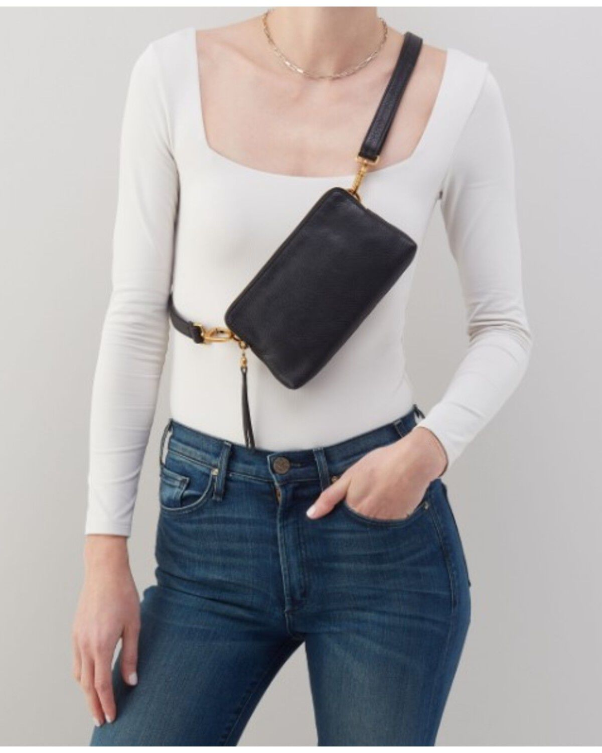 Image #4 - Hobo Women's Fern Slim Belt Bag, Black, hi-res