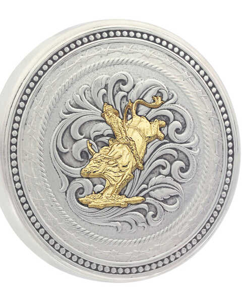 Image #1 - Montana Silversmiths New Traditions Stars and Barbed Wire Bullrider Snuff Lid, Multi, hi-res