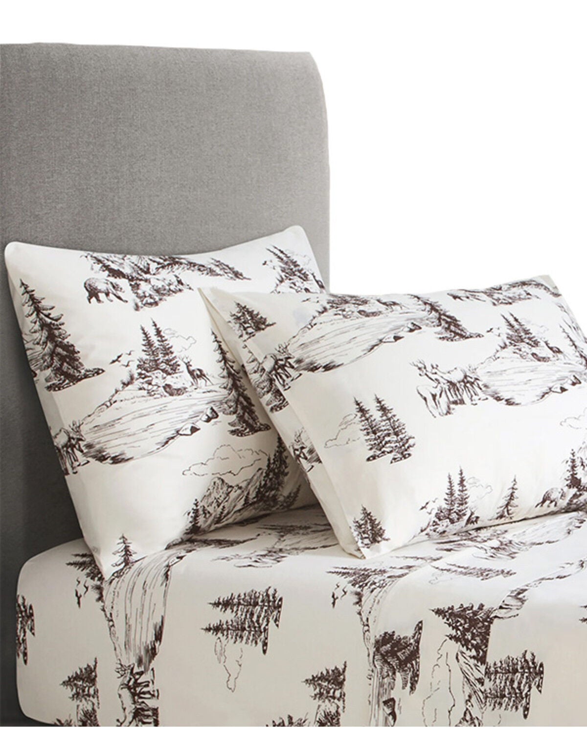 HiEnd Accents 200TC Cotton White Pine 4 Piece Sheet Set - Twin Size, White, hi-res