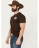 Image #4 - Cowboy Hardware Men's Country Girls and Whiskey Short Sleeve Graphic T-Shirt, Dark Brown, hi-res