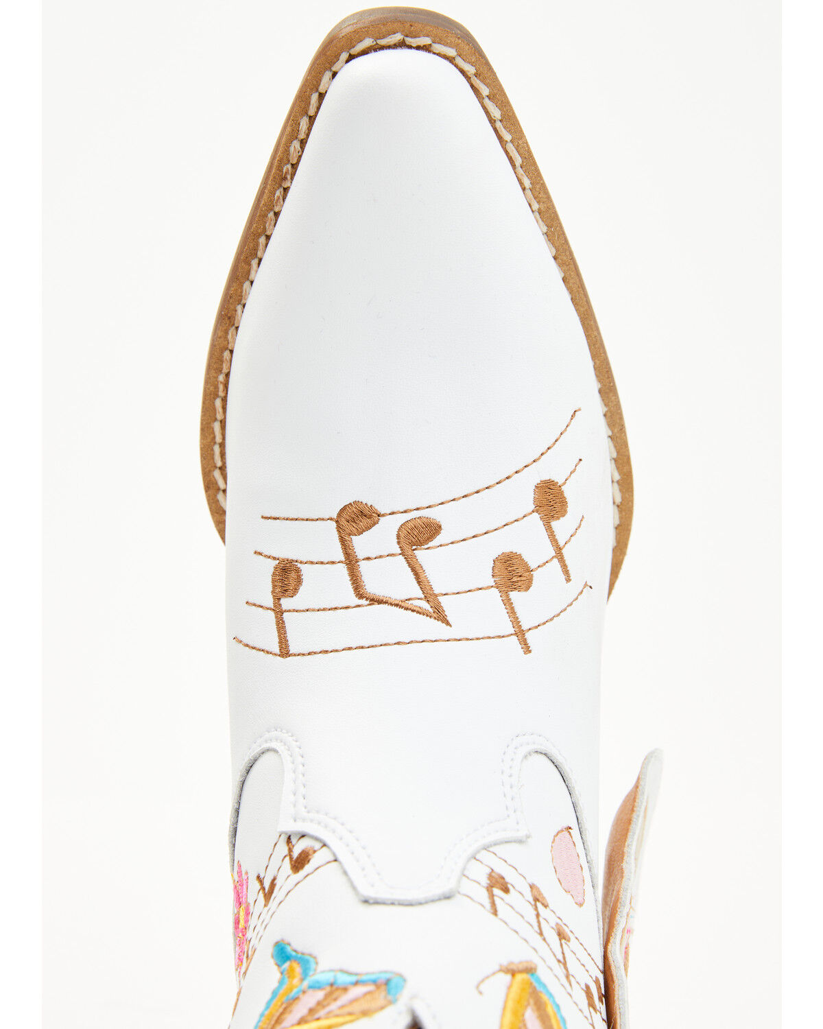 Image #6 - Dingo Women's Melody Short Western Boots - Round Toe, White, hi-res