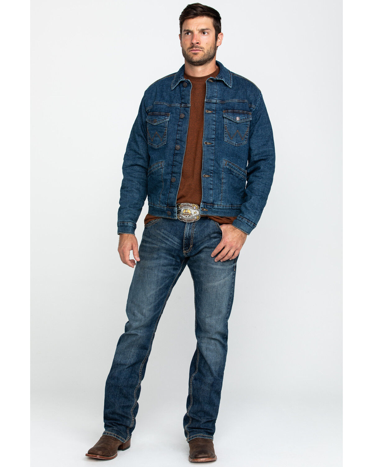 wrangler wool lined denim jacket