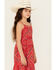 Image #2 - Wrangler Girls' Southwestern Print Sleeveless Maxi Dress, Red, hi-res