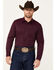 Image #1 - RANK 45® Men's Logo Long Sleeve Button-Down Performance Western Shirt, Grape, hi-res