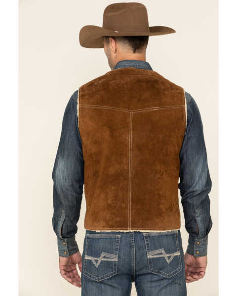 Image #7 - Scully Boar Suede Leather Vest, Brown, hi-res