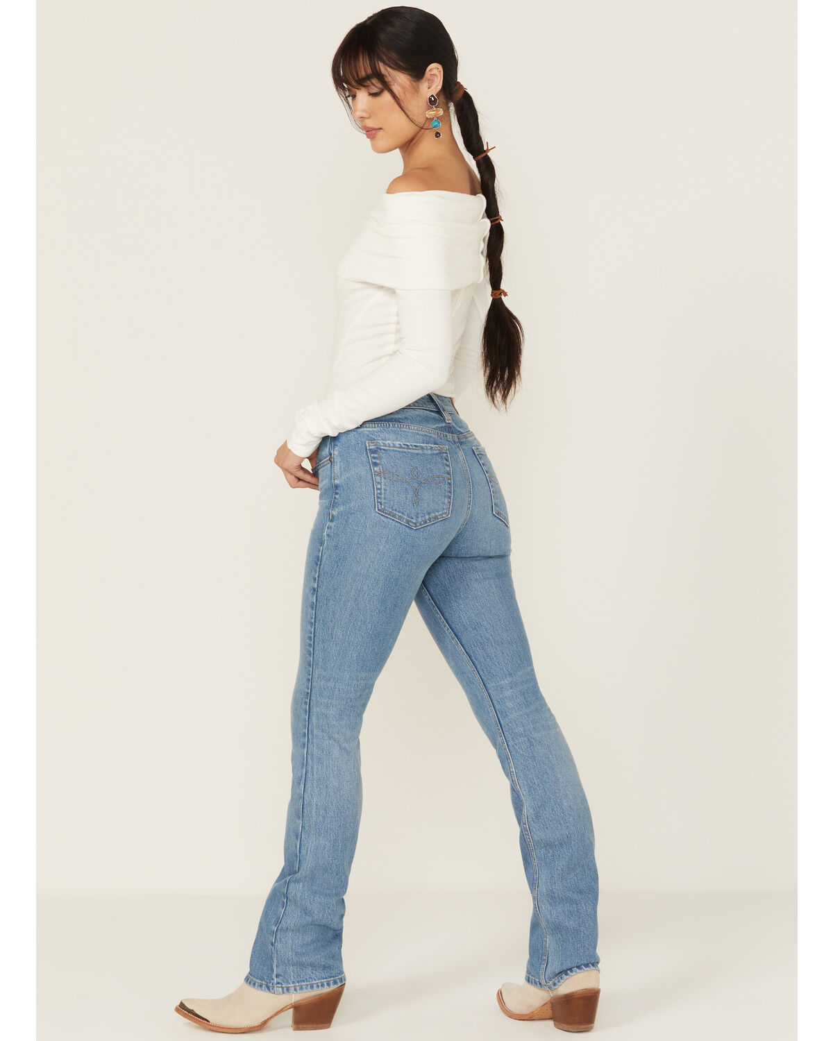 Image #3 - Shyanne Women's Georgia High Rise Bootcut Stretch Denim Jeans, Medium Wash, hi-res