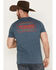 Image #4 - Wrangler Men's Original Denim Logo Short Sleeve Graphic T-Shirt, Heather Blue, hi-res