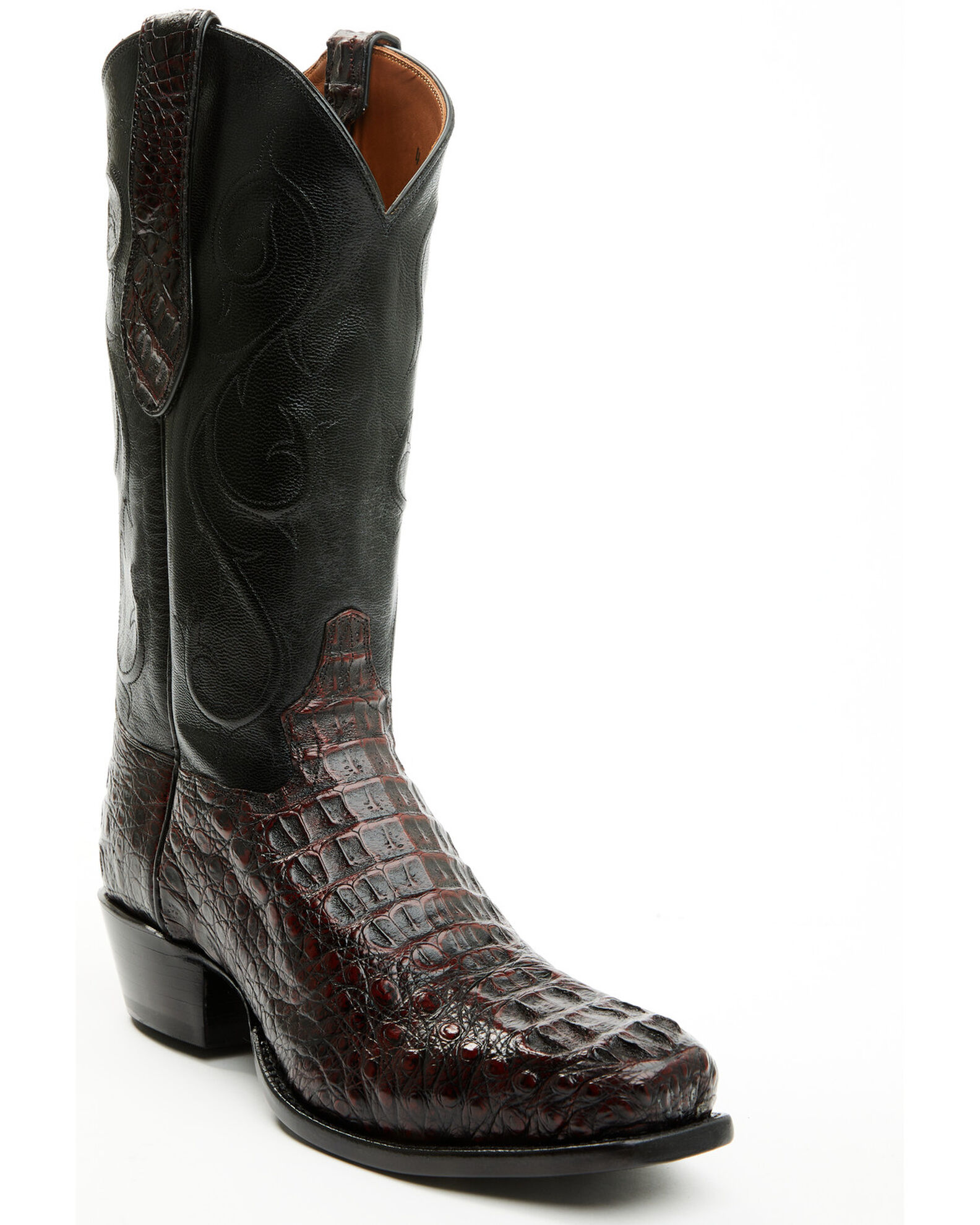 Tony Lama Men s Exotic Hornback Caiman Western Boots Square Toe Sheplers