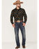 Rock & Roll Denim Men's Vintage 46 All-Over Desert Bull Print Snap Western Shirt , Black, hi-res