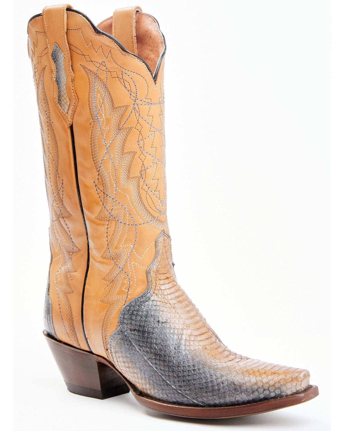 Dan Post Women's Zacatecas Exotic Watersnake Western Boots - Snip Toe, Beige/khaki, hi-res