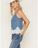 Image #3 - Levi's Women's Medium Wash Sleeveless Denim Lace Trim Cami, Medium Wash, hi-res