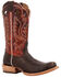 Image #1 - Durango Men's PRCA Collection Shrunken Bullhide Western Boots - Square Toe , Brown, hi-res