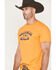Image #2 - Brixton x Willie Nelson Men's Shotgun Willie Graphic T-Shirt, Yellow, hi-res