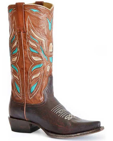 Stetson Women's Cora Western Boots - Snip Toe, Brown, hi-res