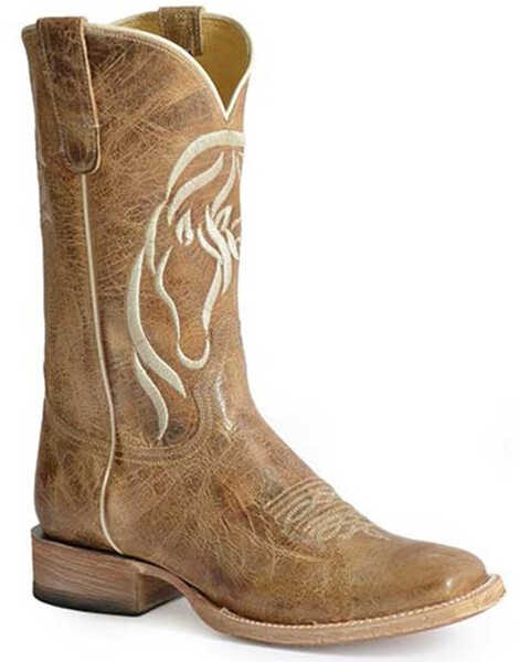 Image #1 - Roper Women's Beauty Western Performance Boots - Square Toe, Brown, hi-res