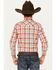 Image #4 - Wrangler Retro Boys' Plaid Print Long Sleeve Snap Western Shirt, Red, hi-res