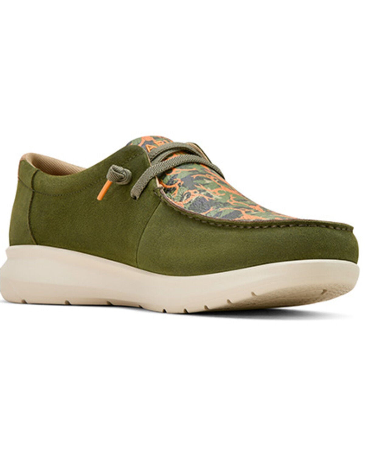 Ariat Men's Hilo Camo Print Casual Shoes - Moc Toe, Olive, hi-res