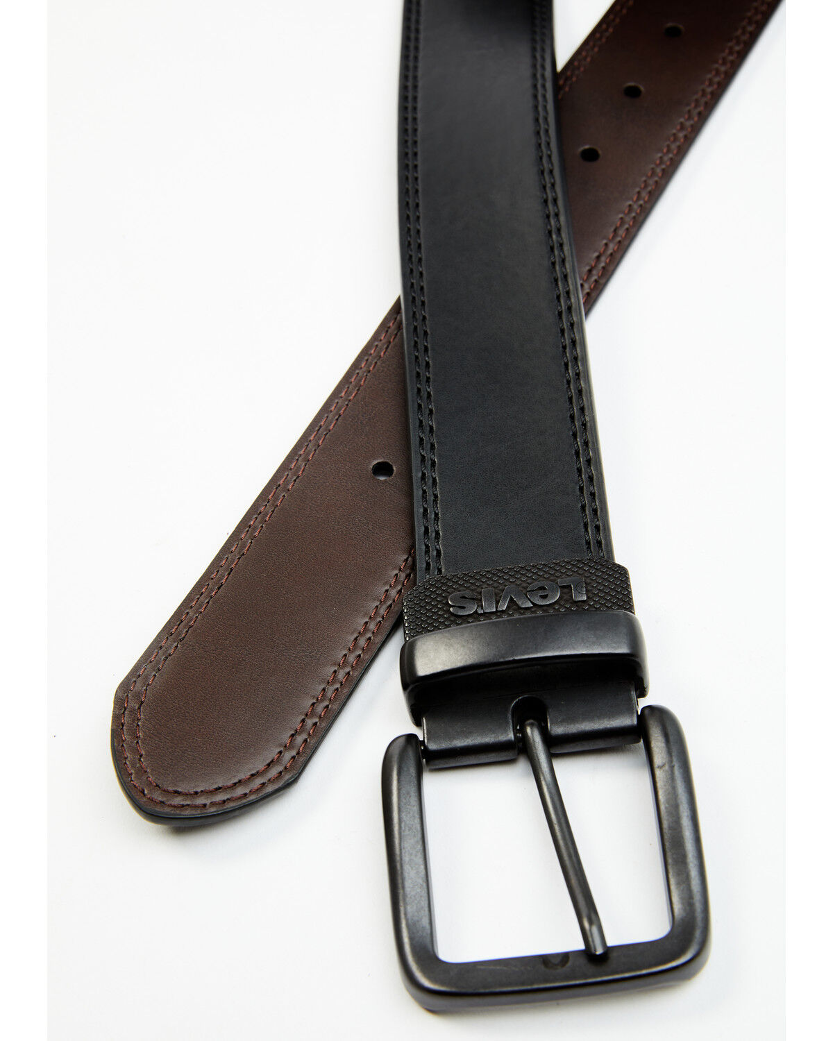 Image #3 - Levi's Men's Reversible Flat Stitched Work Belt, , hi-res