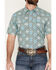 Image #3 - Gibson Trading Co Men's Desert Tapestry Medallion Print Short Sleeve Snap Western Shirt, Blue, hi-res