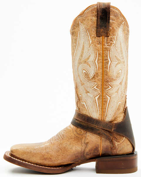 Image #3 - Dan Post Women's Vada Western Boots - Broad Square Toe, Honey, hi-res