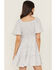 Image #4 - Yura Women's Floral Print Short Sleeve Tiered Mini Dress, Blue, hi-res
