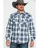 Image #5 - Rock 47 By Wrangler Men's Black Embroidered Plaid Long Sleeve Western Shirt  , , hi-res
