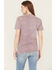 Image #4 - Youth in Revolt Women's Rodeo Embellished Short Sleeve Graphic Tee, Purple, hi-res