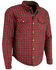 Image #6 - Milwaukee Performance Men's Aramid Reinforced Checkered Flannel Biker Shirt - Big & Tall, Black/red, hi-res