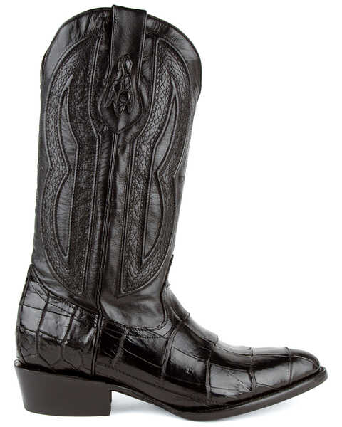Image #2 - Ferrini Men's Stallion Alligator Belly Western Boots - Medium Toe, Black, hi-res
