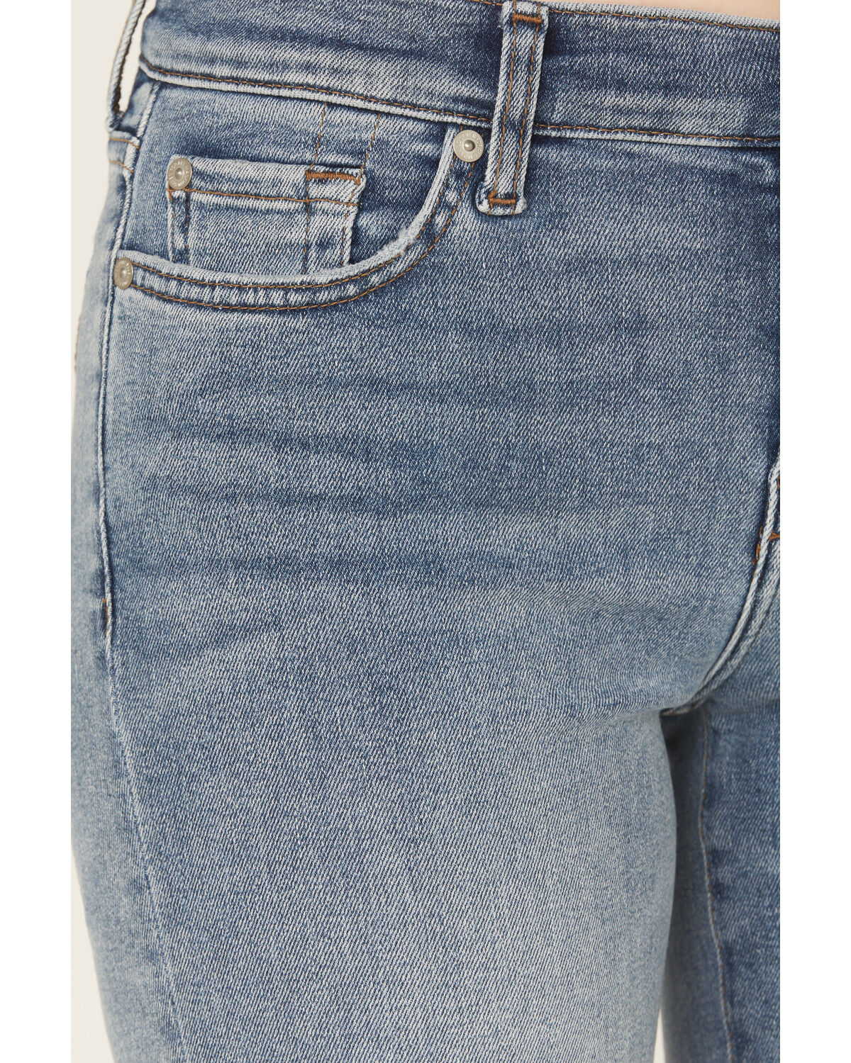 Image #4 - 7 For All Mankind Women's Dojo Tailorless Light Wash Mid Rise Flared Stretch Denim Jeans, Light Wash, hi-res