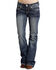 Stetson Women's 816 Fit White "S" Stitch Bootcut Jeans, Denim, hi-res