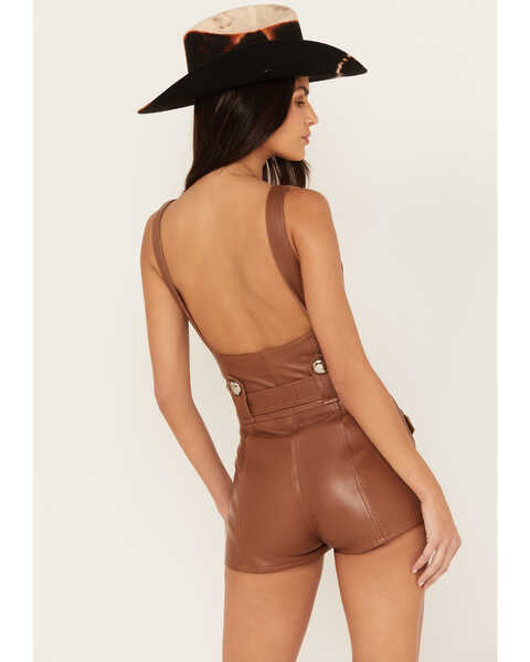 Image #5 - Understated Leather Women's Midnight City Romper, Tan, hi-res