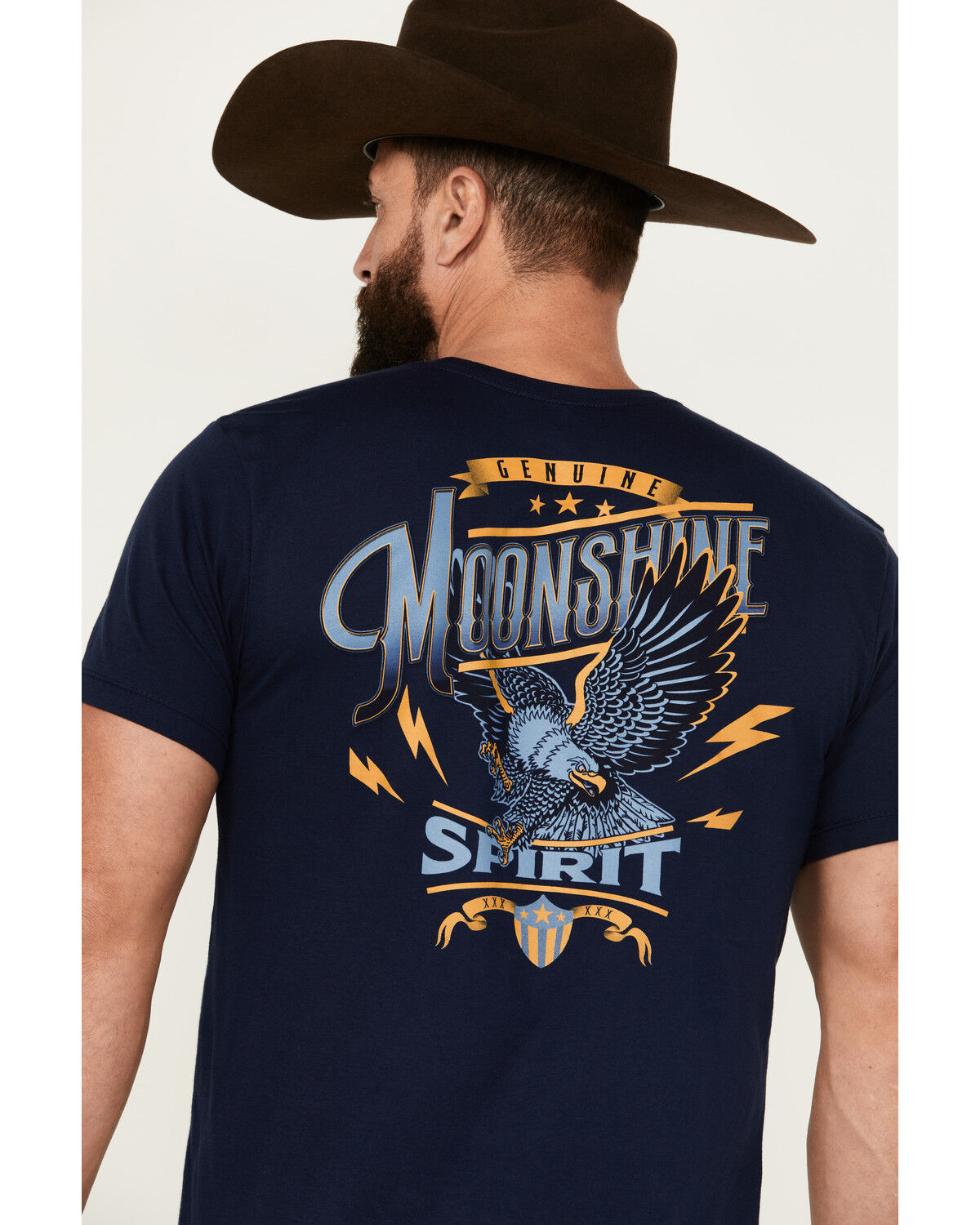 Image #1 - Moonshine Spirit Men's Genuine Short Sleeve T-Shirt, Navy, hi-res